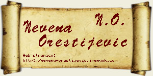Nevena Orestijević vizit kartica